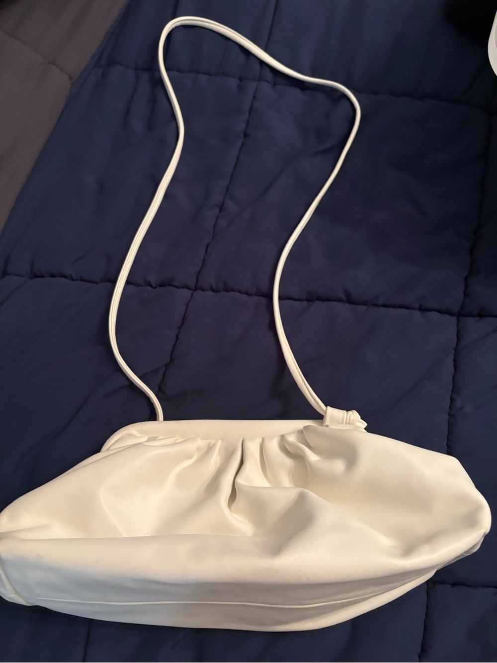 White clutch with straps